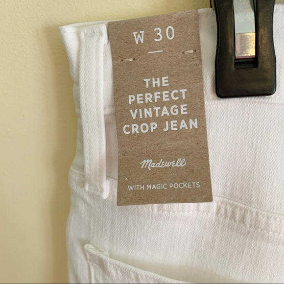 NWT Madewell The Perfect Vintage Crop Jean Tile White 30 and 31 - Picture 4 of 8